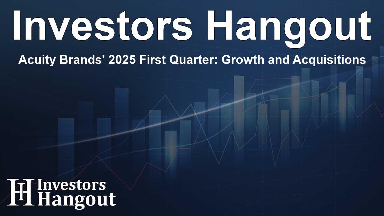 Acuity Brands' 2025 First Quarter Growth and Acquisitions Investors